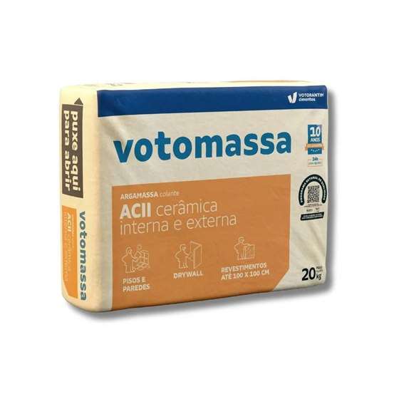 ARGAMASSA 20KG ACII EXT.CINZA VOTOMASSA