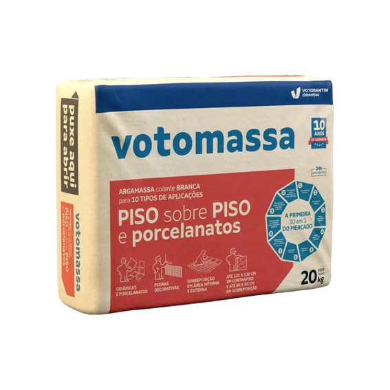 ARGAMASSA 20kg VOTORAN BRANCA PISOXPISO
