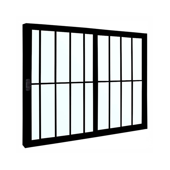 JANELA ESAL ALUM 2 FOLHAS 1.00X1.20 C/ GRADE PRETO