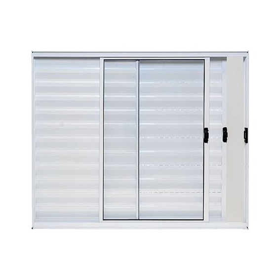 JANELA RELI DE CORRER VENEZIANA 3 FOLHAS 1,20 X 1,00 BRANCA