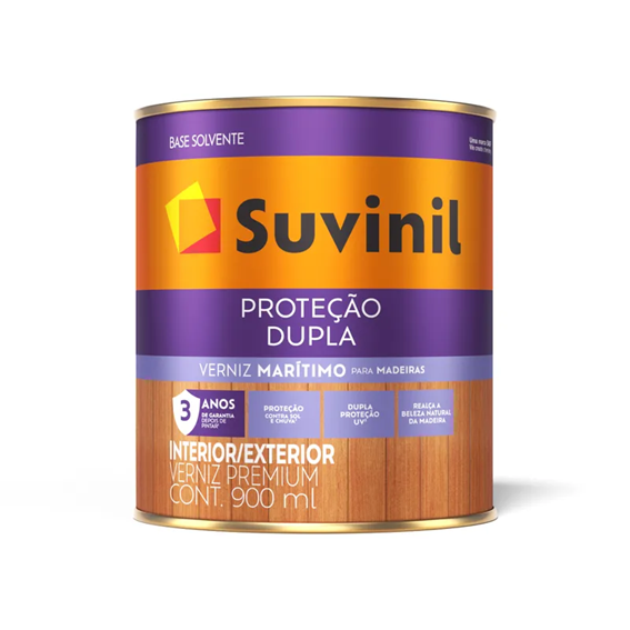 VERNIZ DUPLA PROTECAO BRILHANTE IMBUIA 0.9L SUVINIL