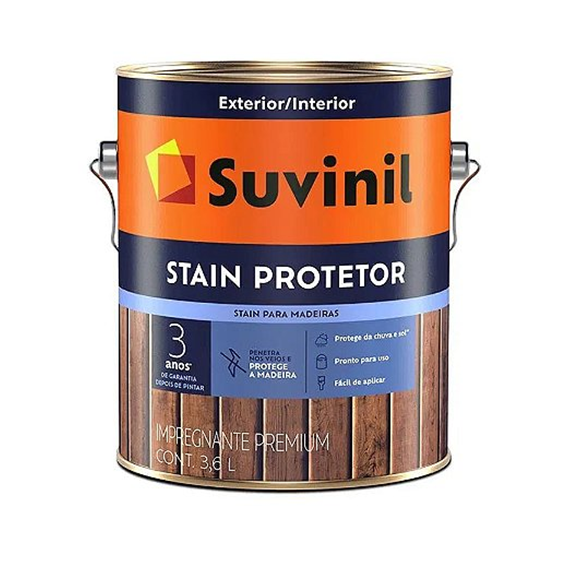 VERNIZ STAIN ACETINADO NATURAL  3,6L SUVINIL