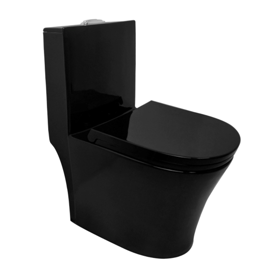 BACIA C/CAIXA ACOPLADA MONOBLOCO VAB0018-C PRETO