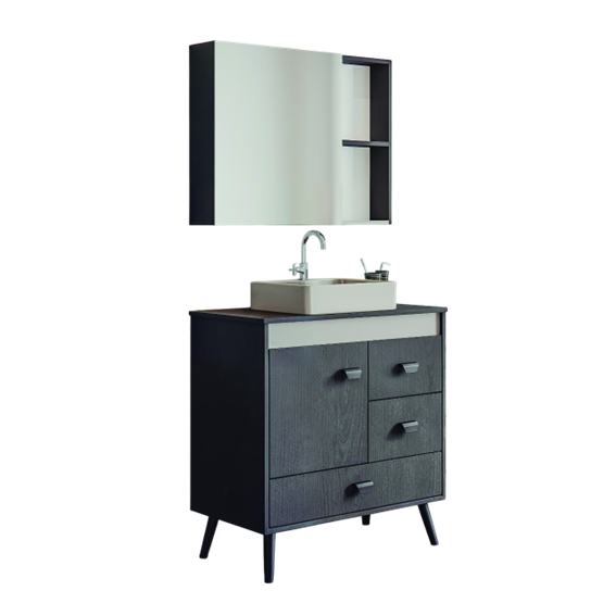 ARMARIO ASTURIA 80 CREPALDI NERO/PECAN