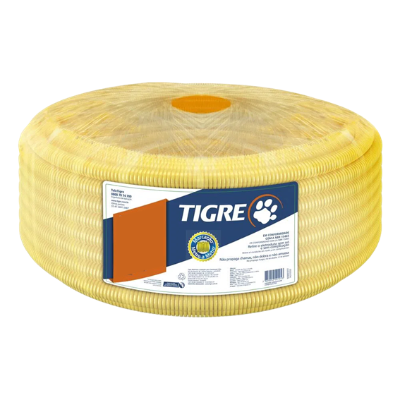 MANGUEIRA CORRUGADA 20MM AMARELO TIGRE