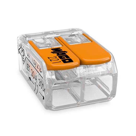 CONECTOR COMPACT 2 POLOS (FLEXÍVEL ATE 6MM) 221-612 WAGO