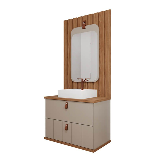 Slide74 ARMARIO MILANO 60 CM - CAPPUCCINO/FREIJO