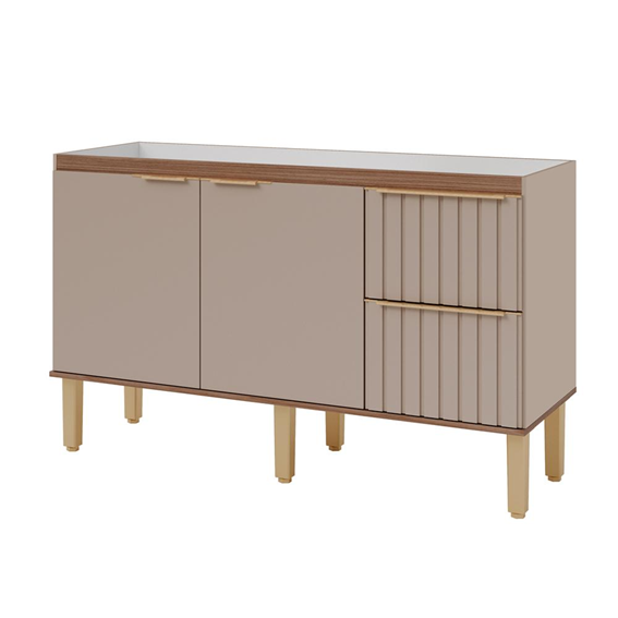 BALCÃO COZ. AGATA 1,44 MT - CAPPUCCINO/FREIJO