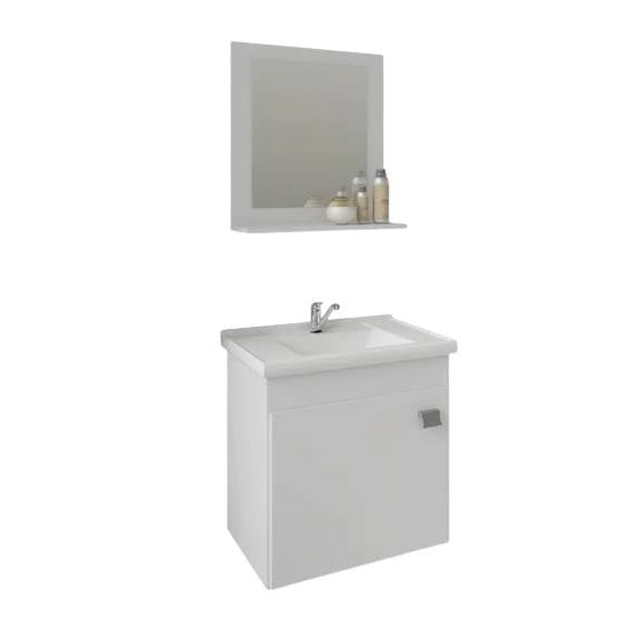 MGM ARMÁRIO IRIS 44 CM C/ ESPELHEIRA - BRANCO