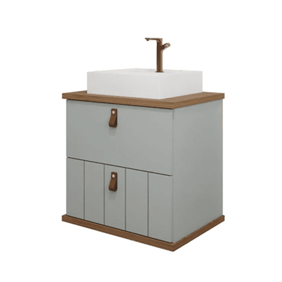 MGM ARMÁRIO MILANO 60 CM - PISTACHE/FREIJO