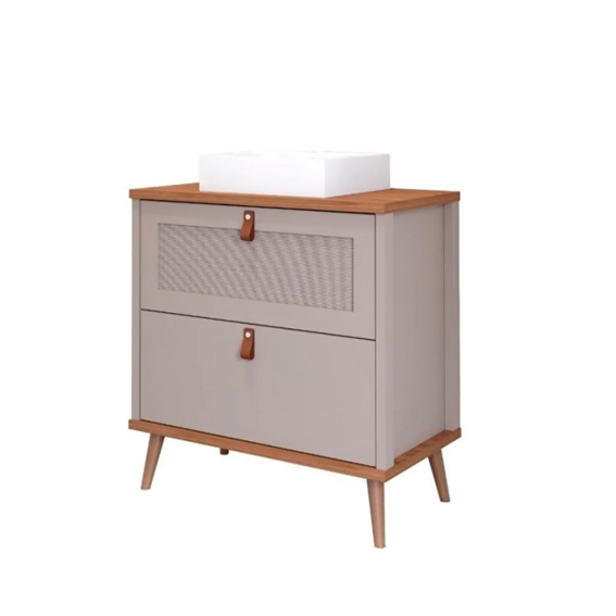 MGM ARMÁRIO VENETO 60 CM - CAPPUCCINO/FREIJO