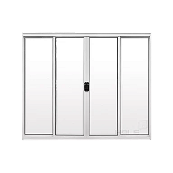 JANELA RELI DE CORRER 4 FOLHAS 1,20 X 1,00 FIT COM GRADE BRANCA